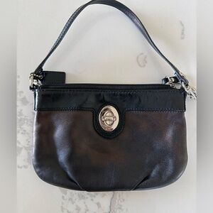 Coach Small Black Petina Pleated Bag  Wristlet or small bag